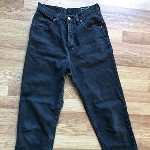 Black Denim, High Waisted Jeans